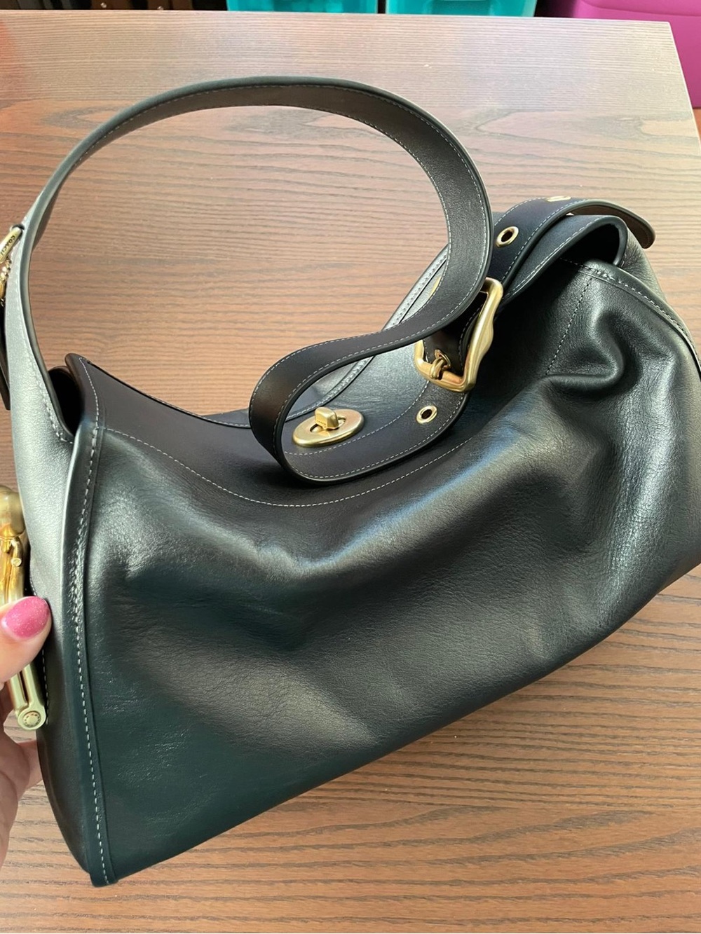 Coach Black Haversack Bag 2026 Re-edition with Gold Hardware - Picture 3 of 16